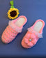 Handmade DIY Slipper Crochet Material Set/Finished Slipper -Puff Flower Design-Free Tutorial Guide(15%off on sale)